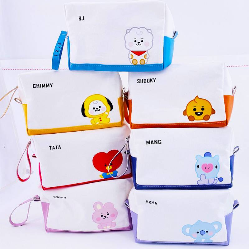 Túi Đựng Bút Chì / Đồ Trang Điểm Sức Chứa Lớn Hàn Quốc Dễ Thương Có Khóa Kéo Làm Quà Tặng Văn Phòng / Trường Học CHIMMY COOKY KOYA MANG RJ Shookyatata