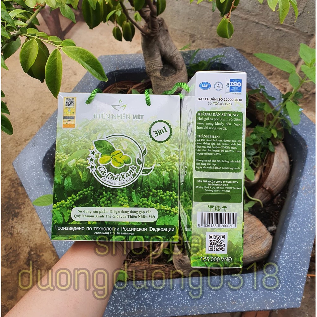 Cà phê xanh chính hãng (Hộp 10 gói)