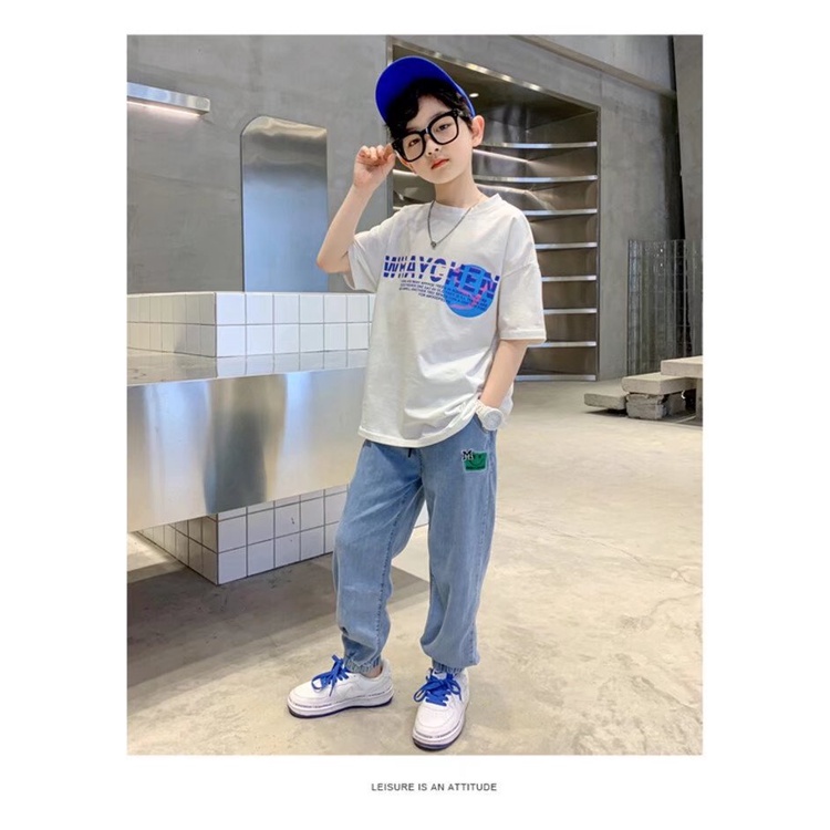 Áo Thun Tay Ngắn Cổ Tròn Thời Trang Mùa Thu 2022 Cho Bé Trai