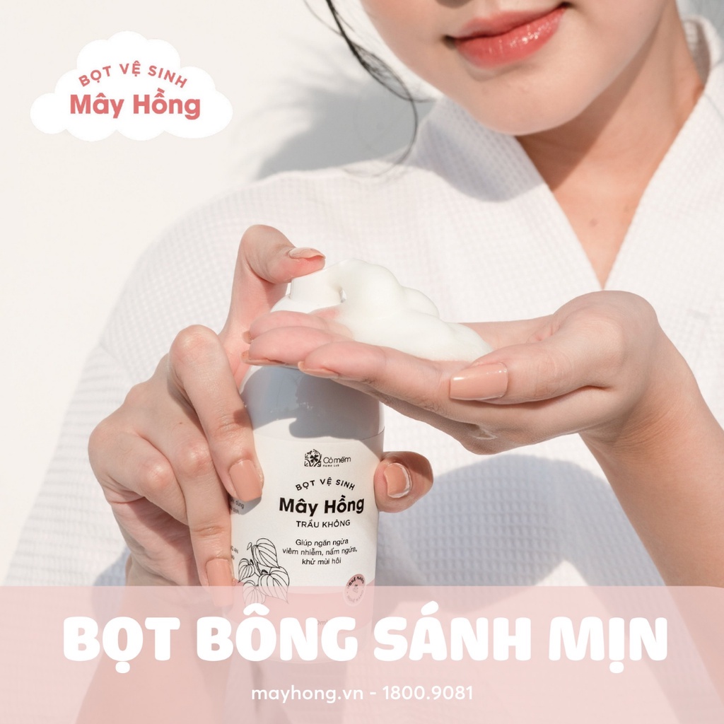 Dung dịch vệ sinh dành riêng cho Mẹ bầu và sau sinh - Bọt Mây Hồng Kháng Khuẩn Chống Lão hoá cô bé 150ml