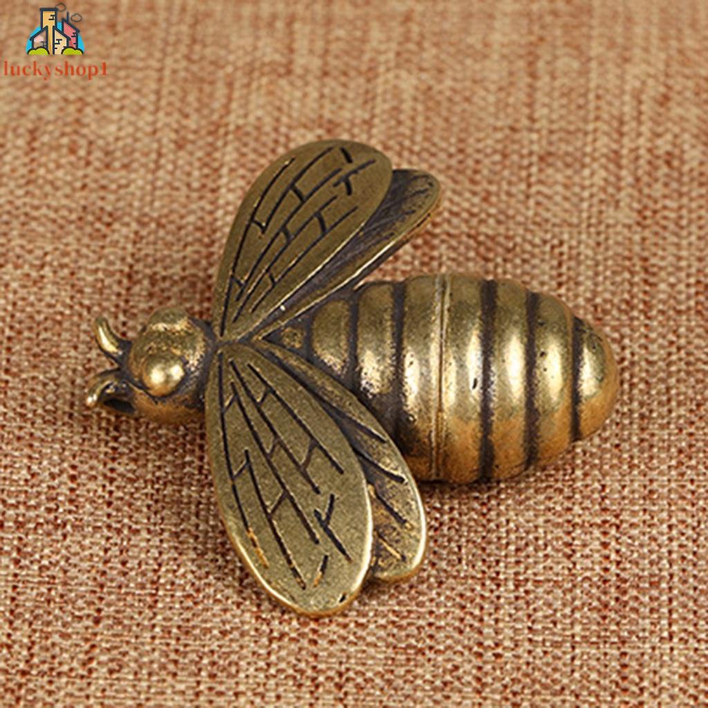 DIY Handmade Brass Đồng Bee Tượng Nhỏ Đồ Trang Trí Nhà
