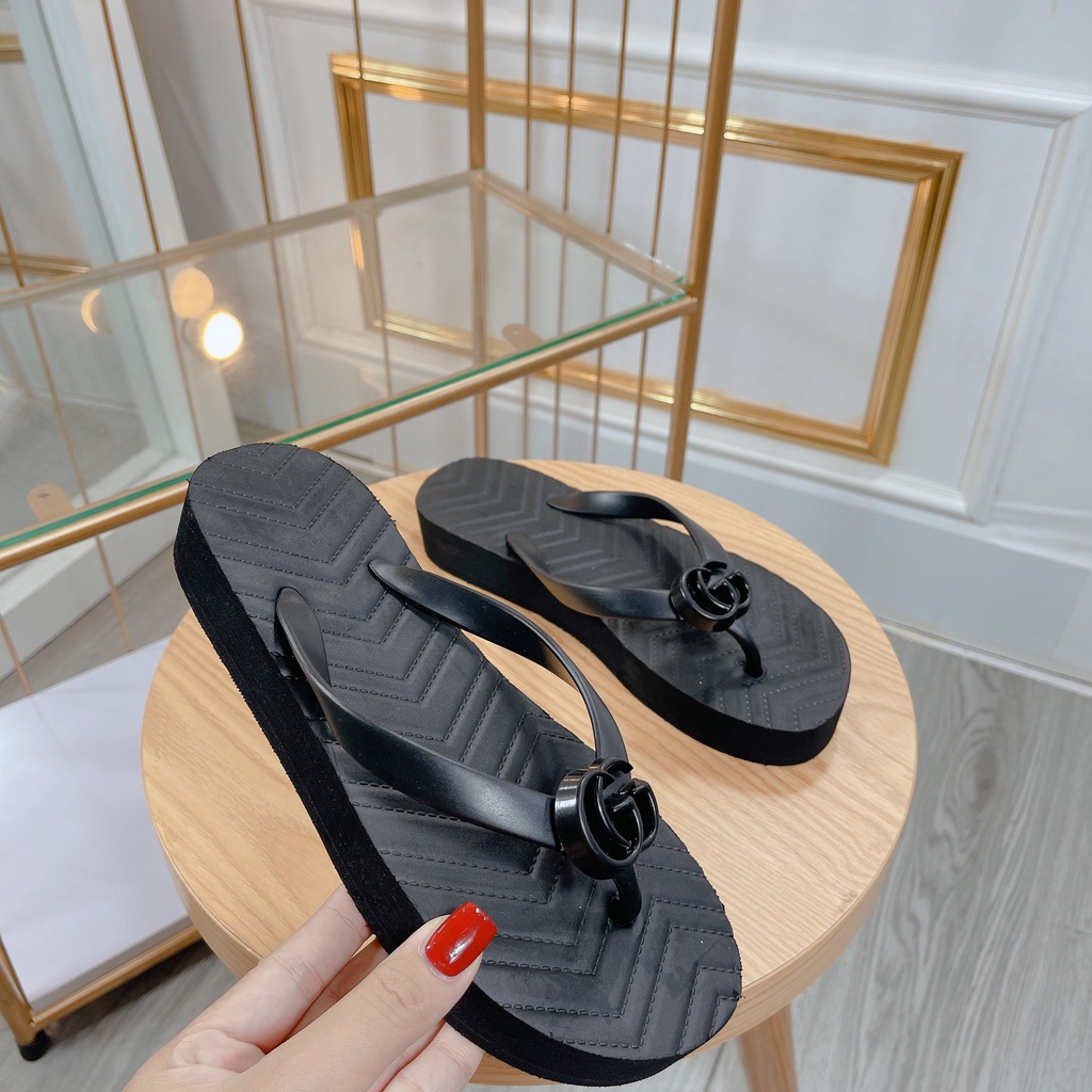 Dép lê nữ quai da xỏ ngón siêu hót,đủ size 35-39 đế cực êm