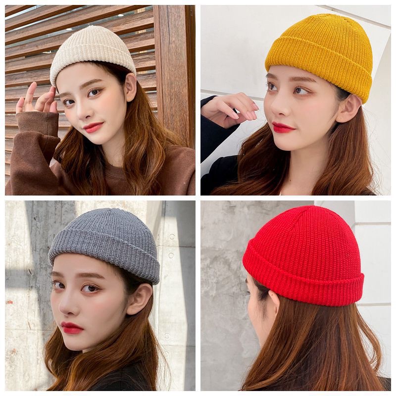 [Sỉ Tận Gốc] Mũ Len Beanie Trơn Dáng Ngắn Đủ Màu Cho Người Lớn, Trẻ Em (Ảnh &amp; video thật) 21cm