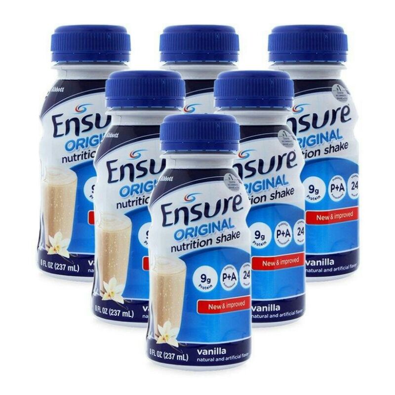 Lốc 6 chai Sữa Ensure Nước Original vani 237ml (10/23)