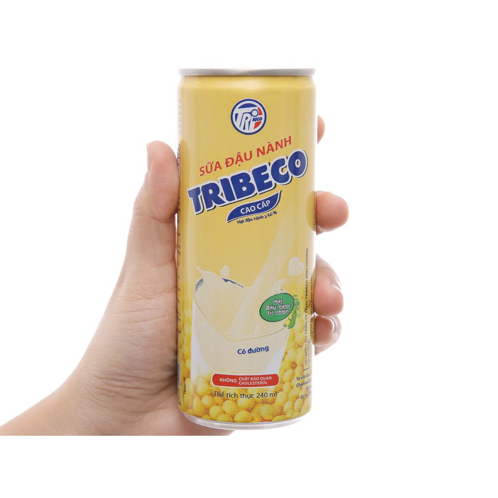 Thùng 30 Lon Sữa Đậu Nành Tribico Trisoy Đóng Lon 240ml Date Luôn Mới