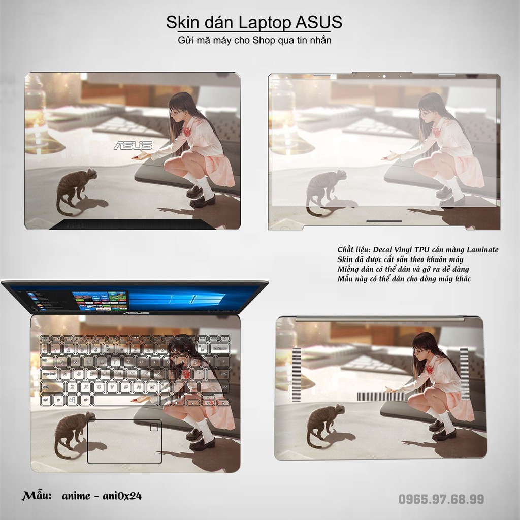 Skin dán Laptop Asus in hình Anime (inbox mã máy cho Shop)