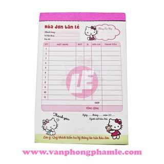 Hóa đơn 1 Liên Hello Kitty (Cuốn)
