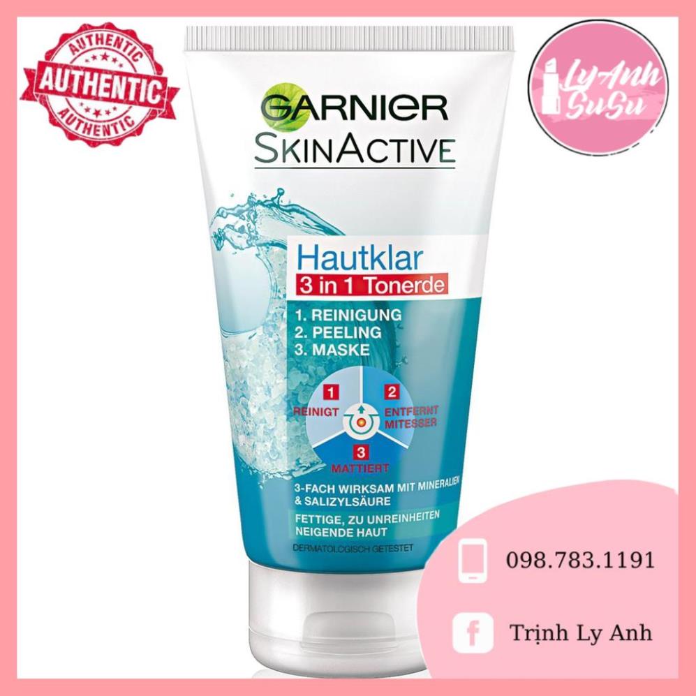 Sữa rửa mặt Garnier Skinactive 3in1 Tonerde của Đức