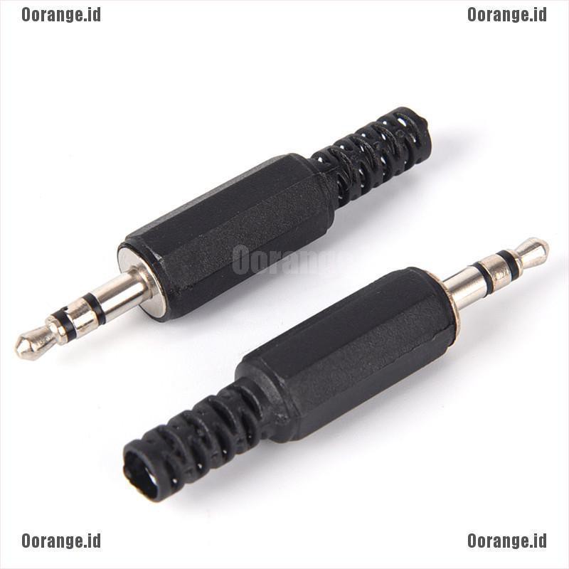 Bộ 5 Đầu Cắm Âm Thanh 3.5mm 1 / 8 Màu Đen Chất Lượng Cao