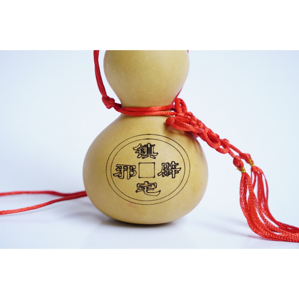 Bầu hồ lô phong thủy bát quái khắc Laze dây đỏ có nắp trấn trạch | BigBuy360 - bigbuy360.vn