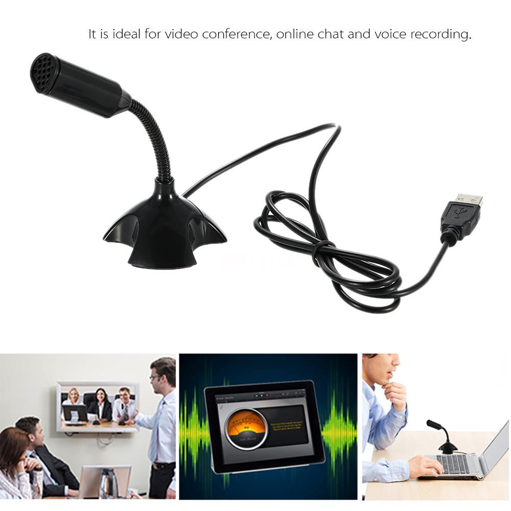 Microphone USB điều chỉnh được 360° hỗ trợ thu âm chat bằng giọng nói dành cho máy tính để bàn