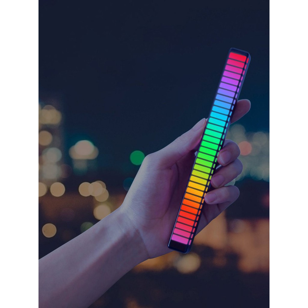 Đèn Led Thanh, Đèn Led RGB Nháy Theo Nhạc, Cảm Ứng Âm Thanh Thông Minh, Tích Hợp Micro Thu Âm, ASAKI OFFICIAL