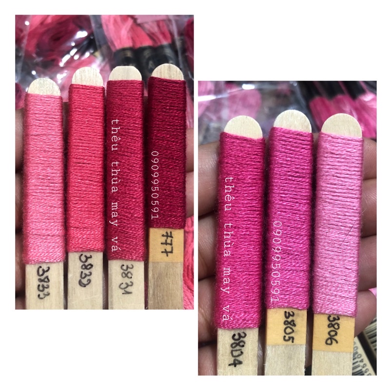 Chỉ thêu cotton airo theo set