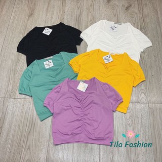 Áo croptop dúm siêu xinh
