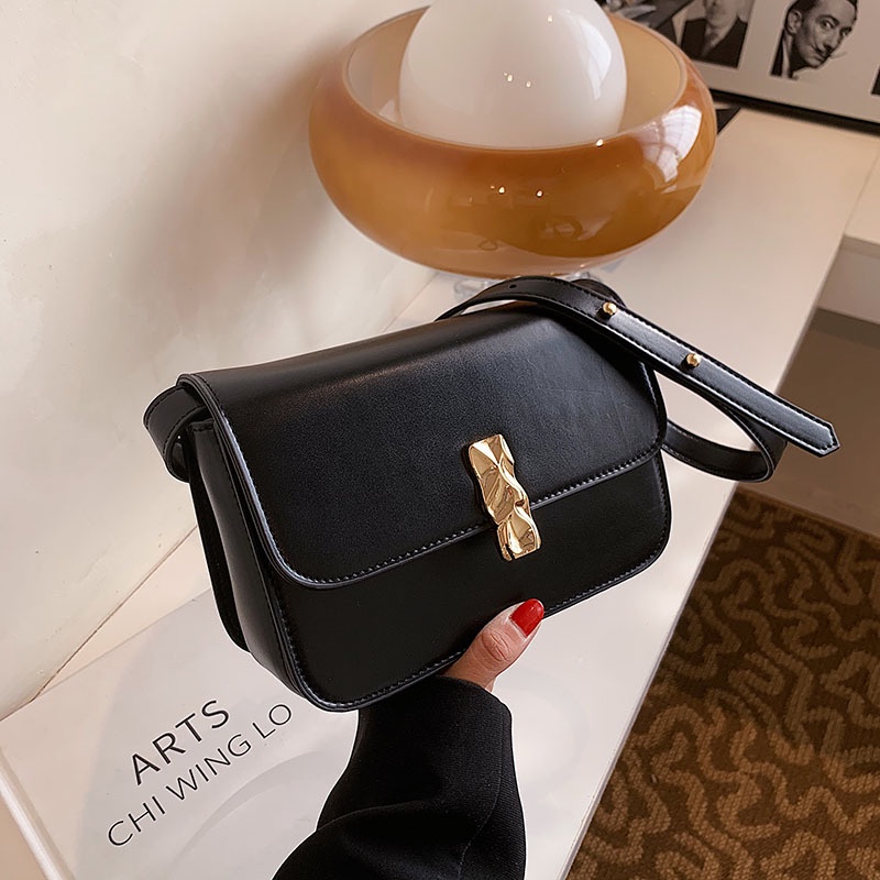 Túi đeo vai IELGY dáng vuông màu trơn phong cách cổ điển thời trang dành cho nữ