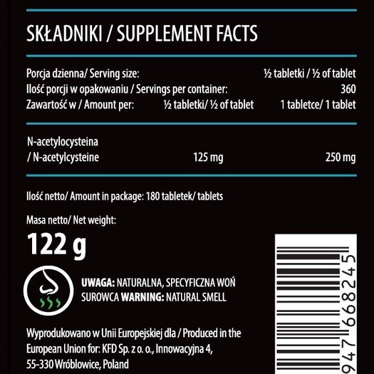 KFD NAC, Viên Uống N-Acetyl Cysteine , Hỗ trợ thải độc gan thận,hệ hô hấp