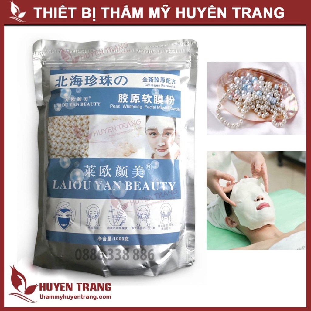 Mặt Nạ Ngọc Trai Trắng Da, Dưỡng Ẩm, Chống Lão Hóa - Thẩm Mỹ Huyền Trang NANOCEE