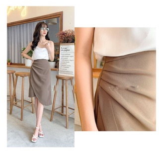 Chân váy vạt chồng