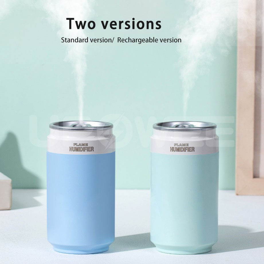 【Latest】Air Humidifier Home Aroma Ultrasonic Can Rechargeable Air Purifier Diffuser Car Humidifier 260ml LED lights