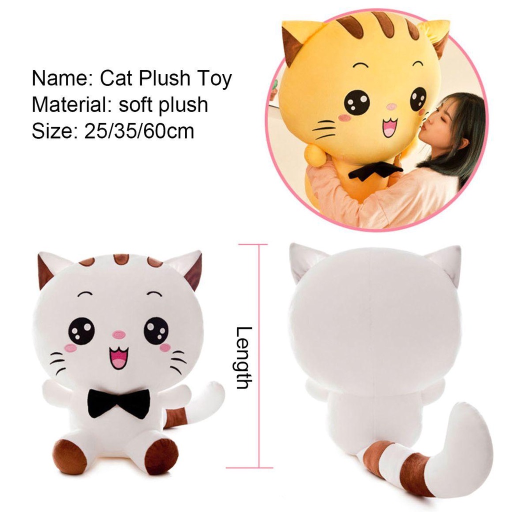 Thú Nhồi Bông Hình Mèo Hoạt Hình 25-50cm