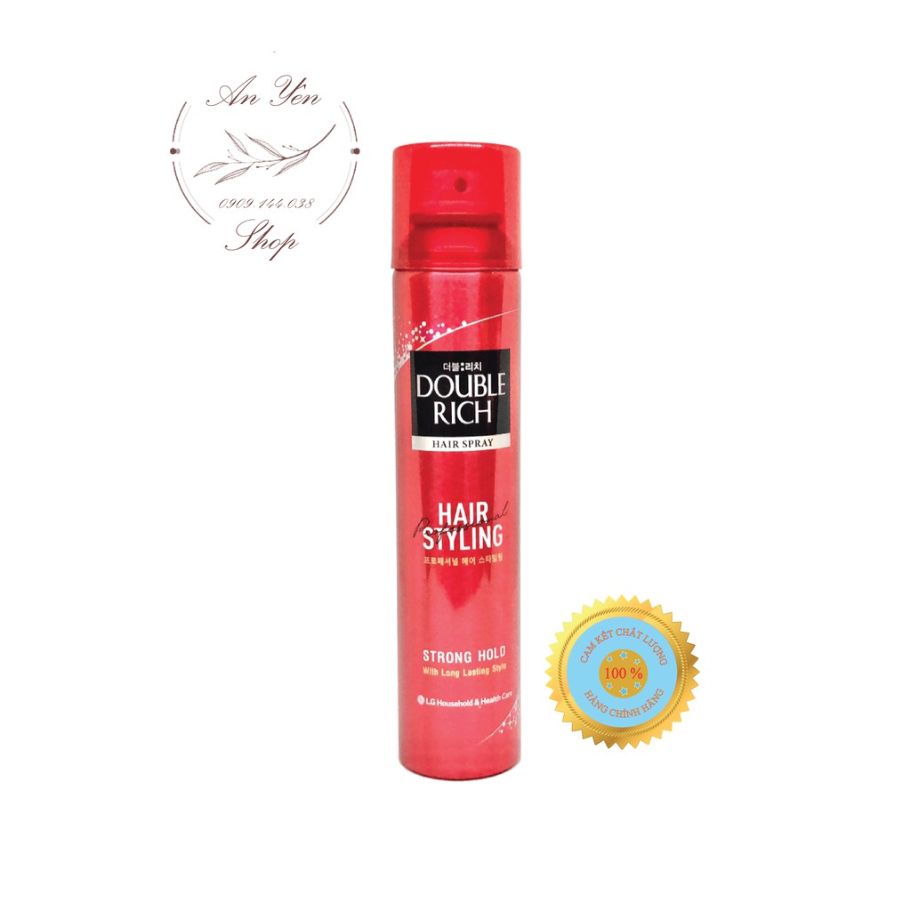 Keo Spray Double Rich Hair Strong Hold 170ml - Giữ Nếp Tóc