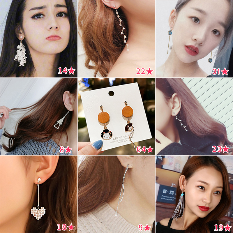 Hoa Tai Kim Loại Thiết Kế Đơn Giản Phong Cách Hàn Quốc