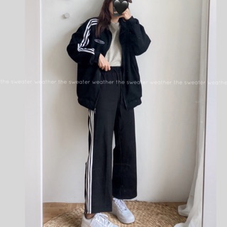 Quần thể thao 3 sọc dáng suông 02