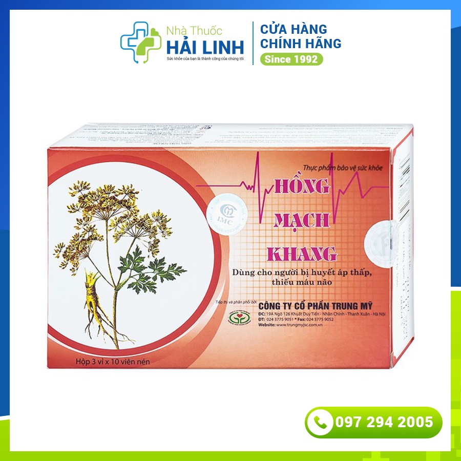 Hồng mạch khang Giúp hỗ trợ huyết áp thấp