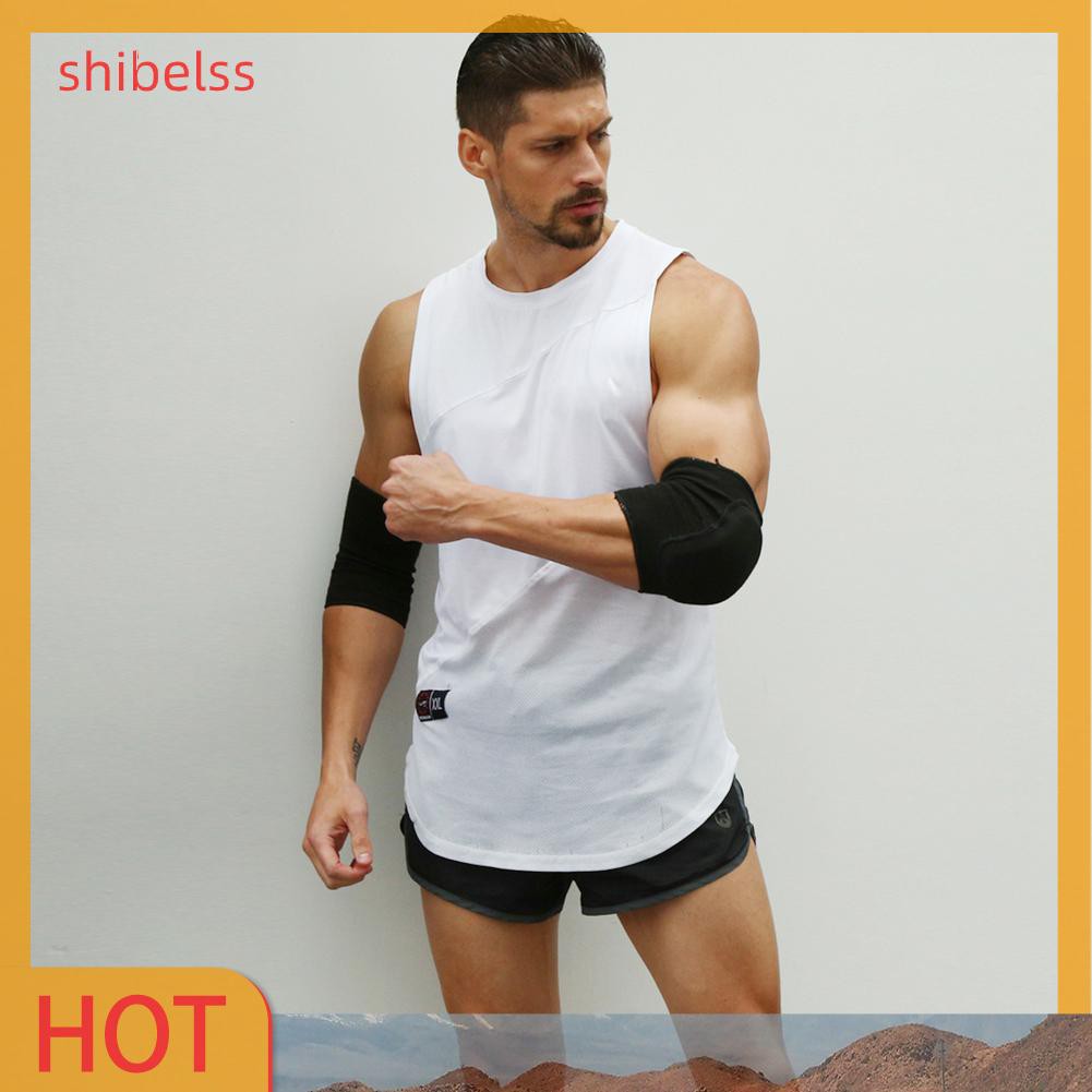 （ʚshibelss）1pair Elastic Elbow Knee Support Sports Knitted Sponge Protectors Elbow Pad