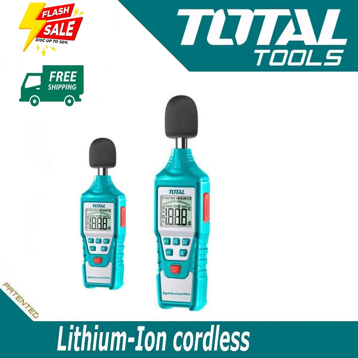 Máy đo độ ồn kỹ thuật số độ ồn 50db Phạm vi đo 130dB TETSL01 TOTAL TOOLS WORLD - Kiểm tra độ ồn chính xác 1 cách dễ dàng