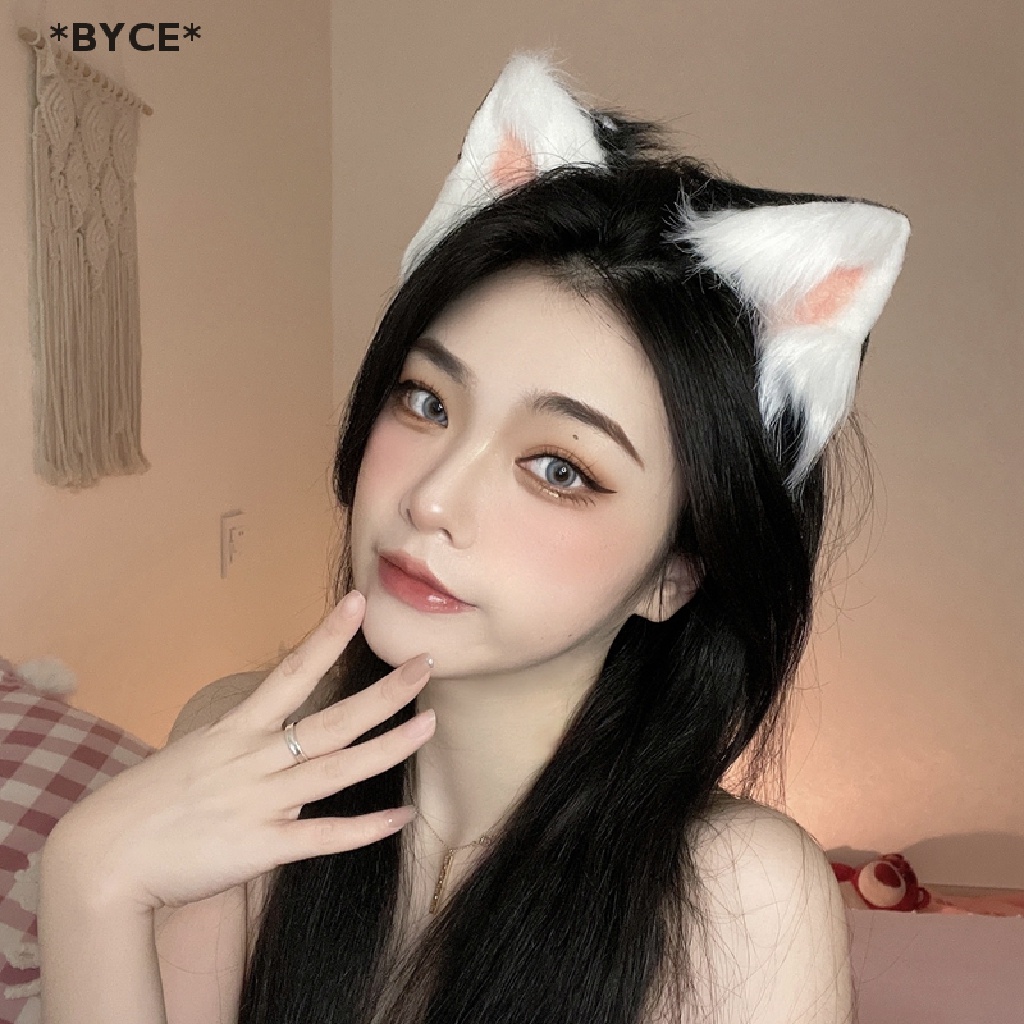 Băng Đô Tai Mèo Lông Xù Dễ Thương Dành Cho Nữ