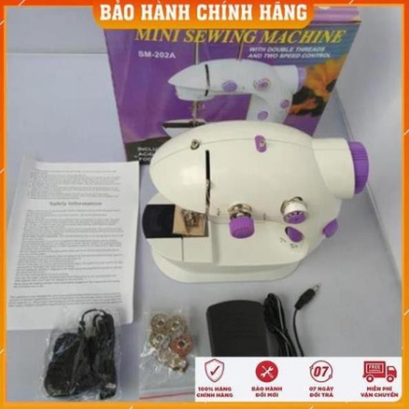 Máy Khâu Mini Gia Đình 2 Tốc Độ Có Đèn Led Cắt Chỉ