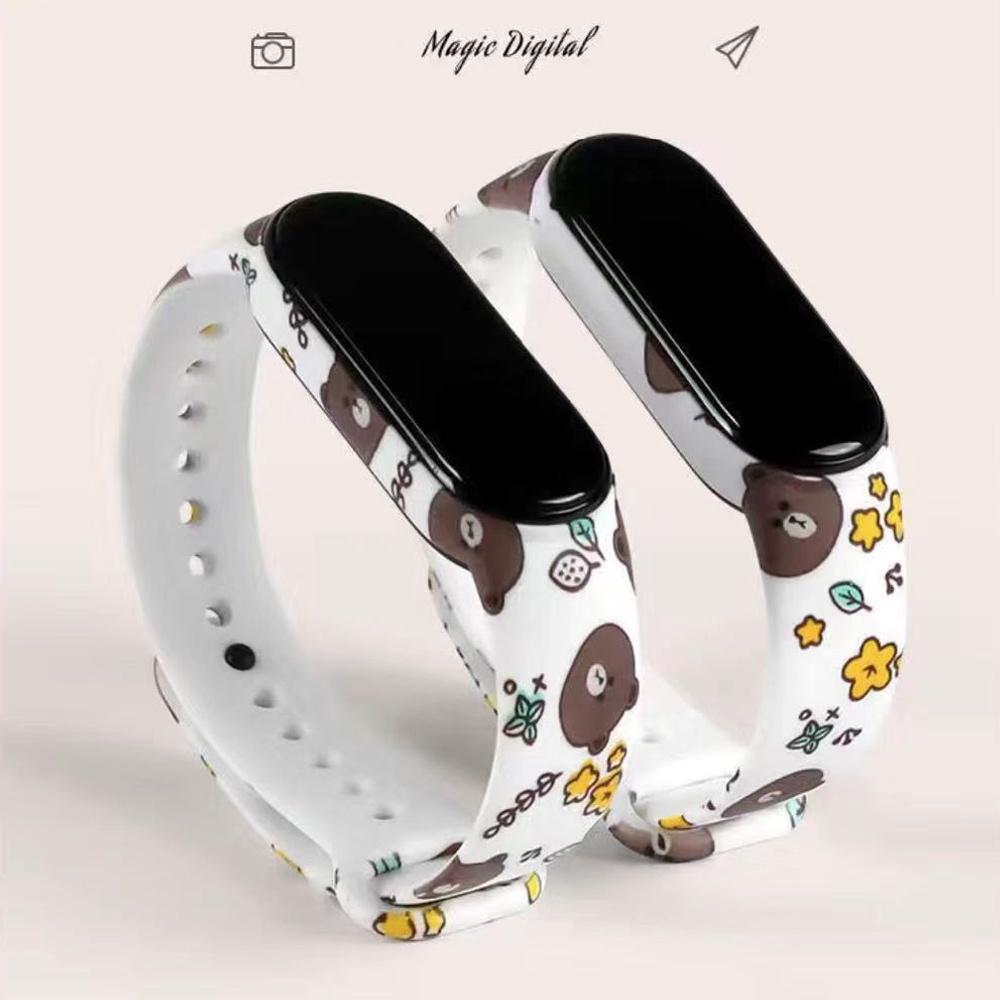 Dây Đeo Silicone Thay Thế Cho Đồng Hồ Thông Minh Xiaomi Mi Band 7 6 5 4 3