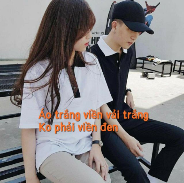 ÁO THUN POLO TRƠN UNISEX MIX CỔ