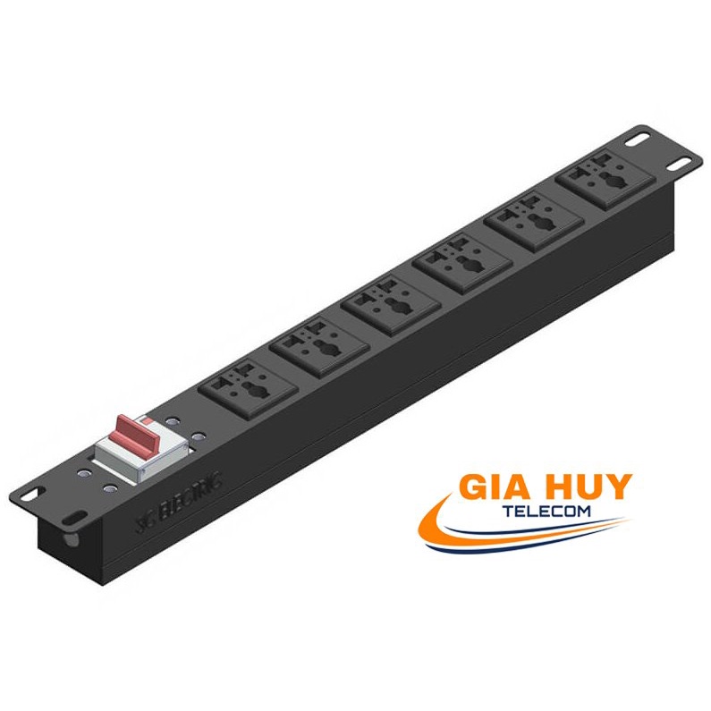 Thanh nguồn PDU Đa năng 6 ổ cắm 32A dùng cho tủ mạng, tủ thoại, thiết bị điện