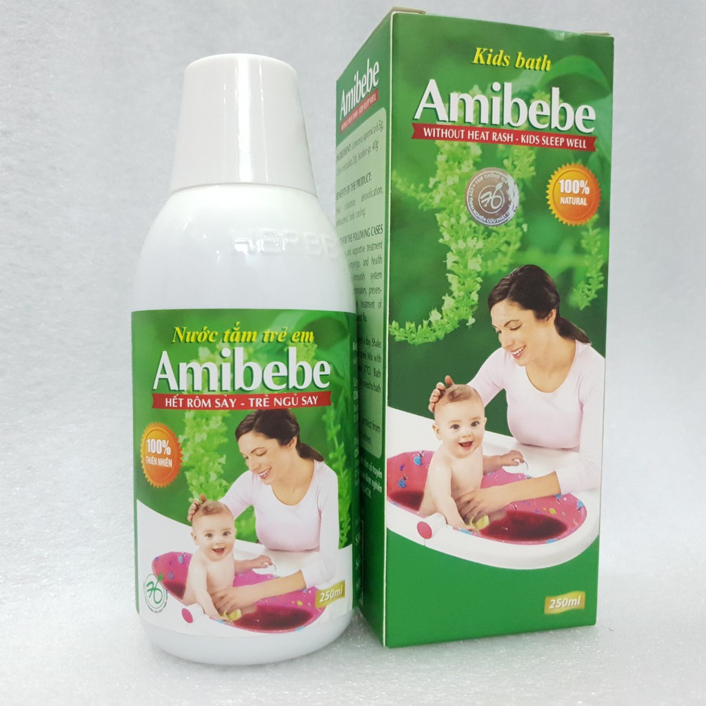 Nước tắm thảo dược Amibebe 250ml