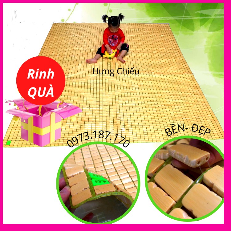 Chiếu trúc hạt xuất khẩu loại đẹp đủ cỡ 1m2 1m6 1m8 2m2 nằm mát lạnh ngày hè