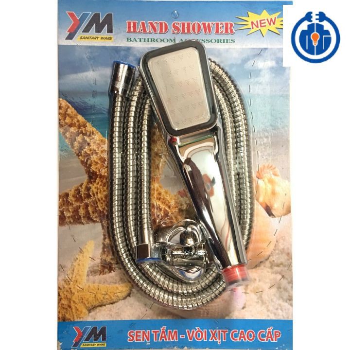 ⚡NOW SHIP⚡ Vòi Sen Tăng áp Vuông (Kèm Dây Inox và Bát)
