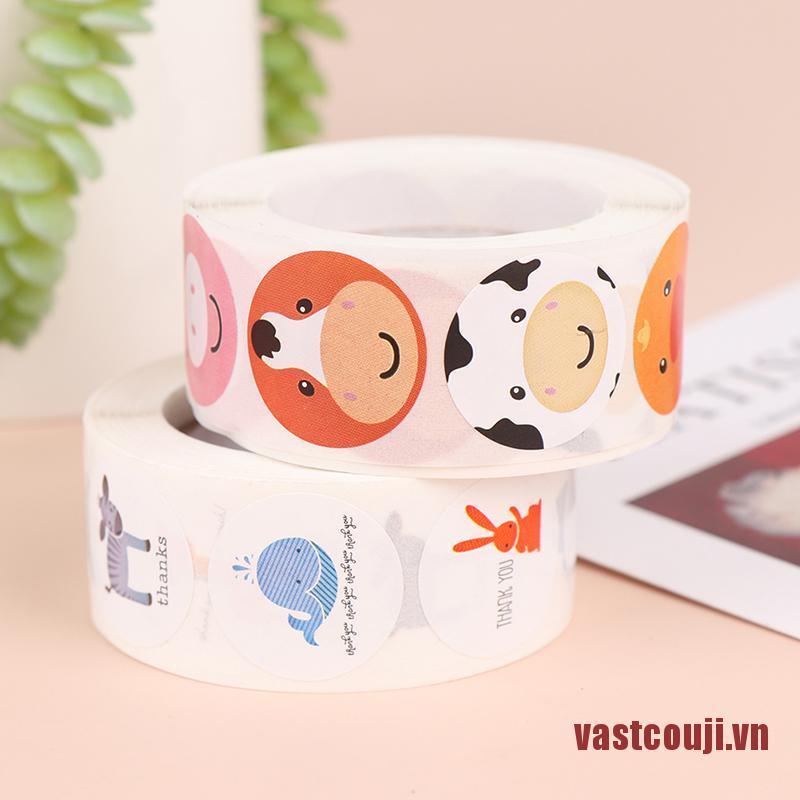 VastcouJI 500Pcs Funny Animal Stickers Roll Classic Cute Waterproof Farm Package St