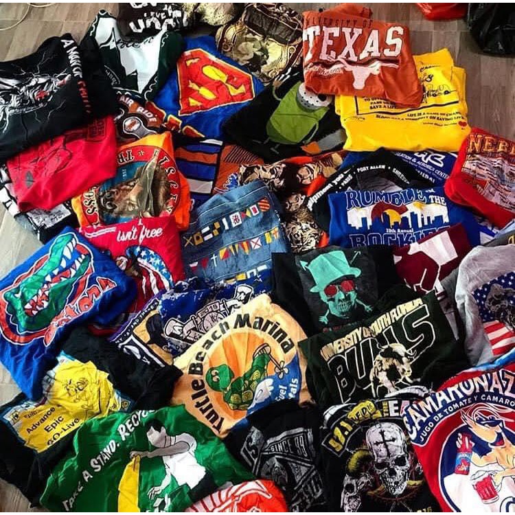 Áo Thun 2hand, Áo Phông Secondhand Nam Nữ Lô Đuôi Độ Mới Thấp