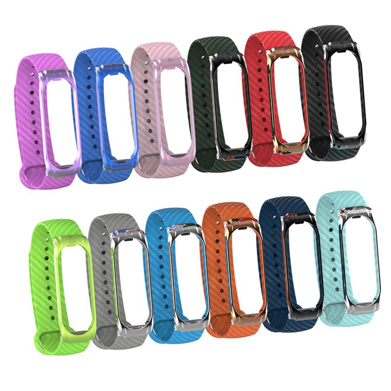 Vòng cổ tay cho Hiểu omi Mi Band 4 chuẩn bị các sợi cacbon Hồi phục dòng đã nén phần mềm.