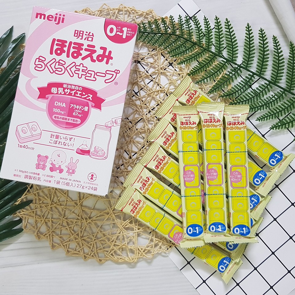 COMBO 5 Thanh Sữa Thanh Meiji 27g Nội Địa Nhật