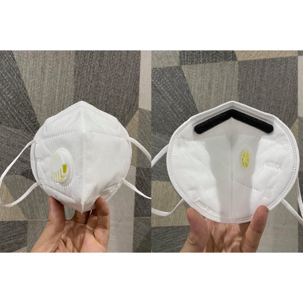 Khẩu Trang KN95 Có Van Thở 5 Lớp Than Hoạt Tính Chống Bụi Mịn Hàng Quảng Châu Cao Cấp