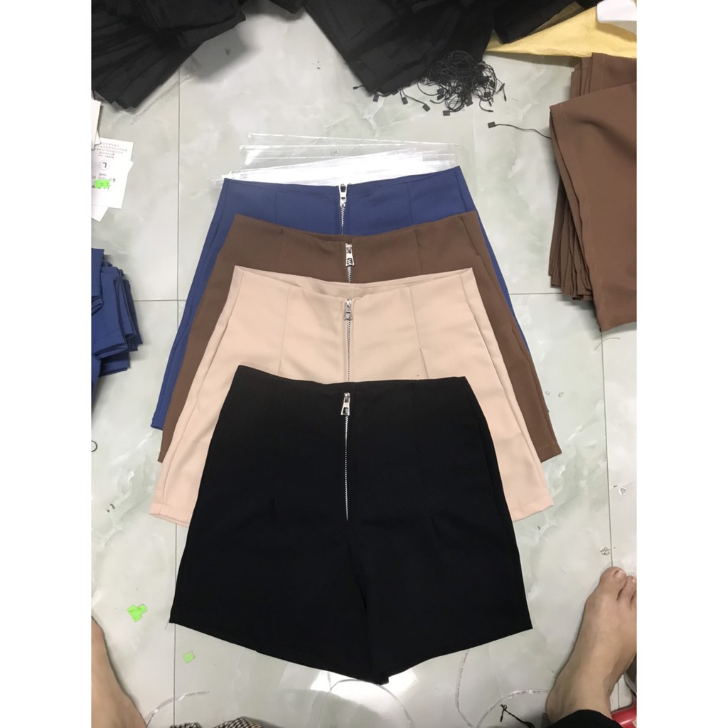 [Tuyết Mưa] Quần Short Nữ Khóa Giữa Cạp Cao, Quần Đùi Nữ Siêu Sịn Sò Siêu Xinh Mẫu Mới 2021 | BigBuy360 - bigbuy360.vn