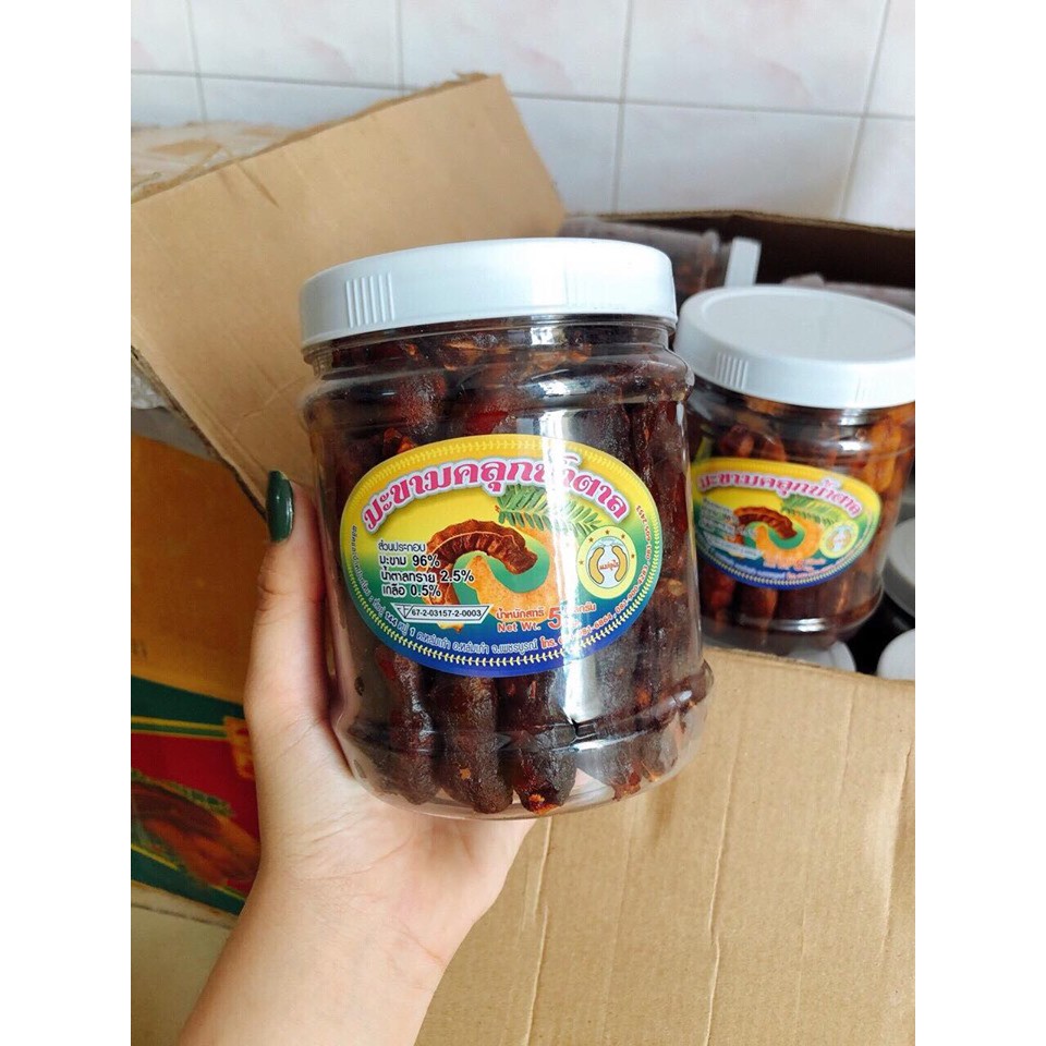 HỦ 500G ME LÀO 1 NẮNG NGUYÊN TRÁI CHẤM MUỐI TÔM (TẶNG KÈM MUỐI )