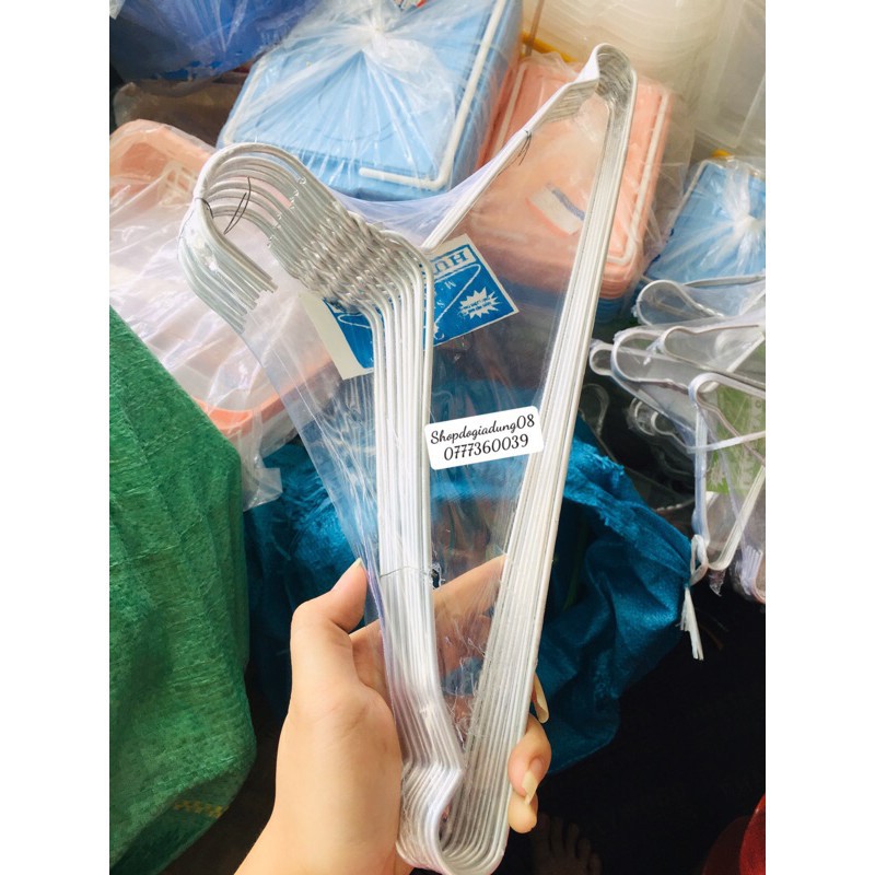 SET 10 CHIẾC MẮC ÁO NHÔM PHƠI QUẦN ÁO CAO CẤP HÀNG DÀY