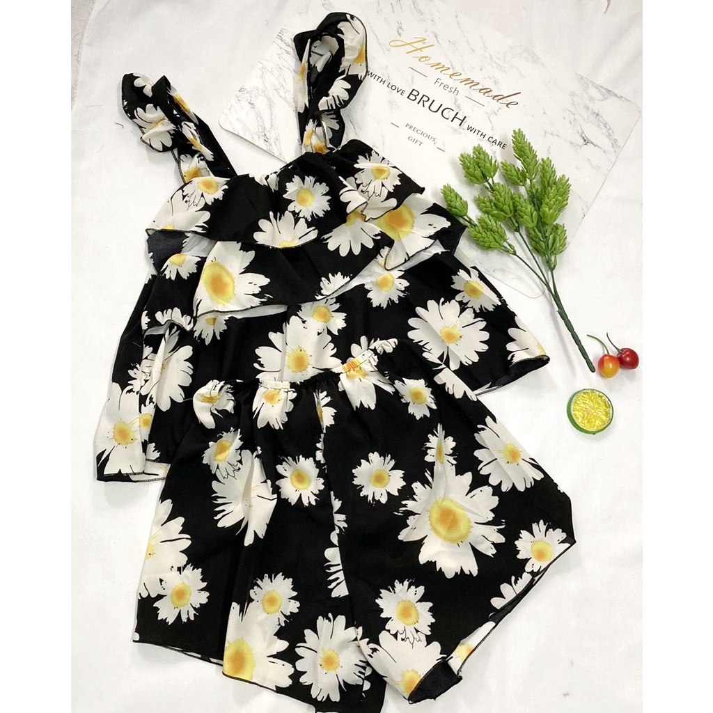 Đồ bộ mặc nhà freesize từ 40-45kg , đồ bộ cho nữ, cho bé gái lớn vải voan - B30