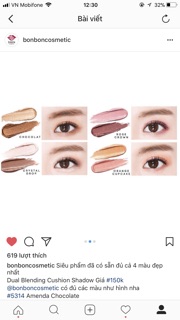 Phấn mắt Dual Blending Cushion Shadow Missha