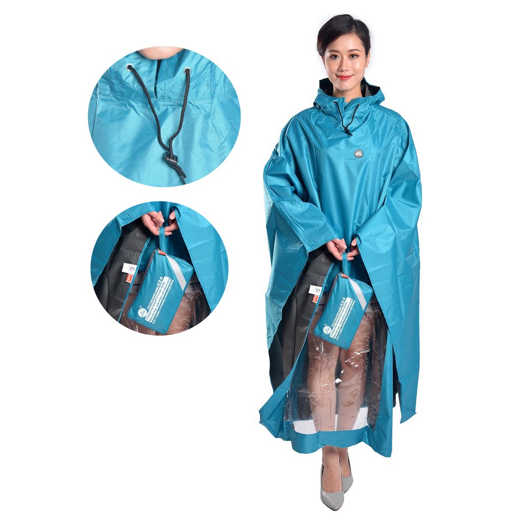 Áo mưa trùm 1 mũ siêu nhẹ Sơn Thủy K24 vải tráng nhựa PU