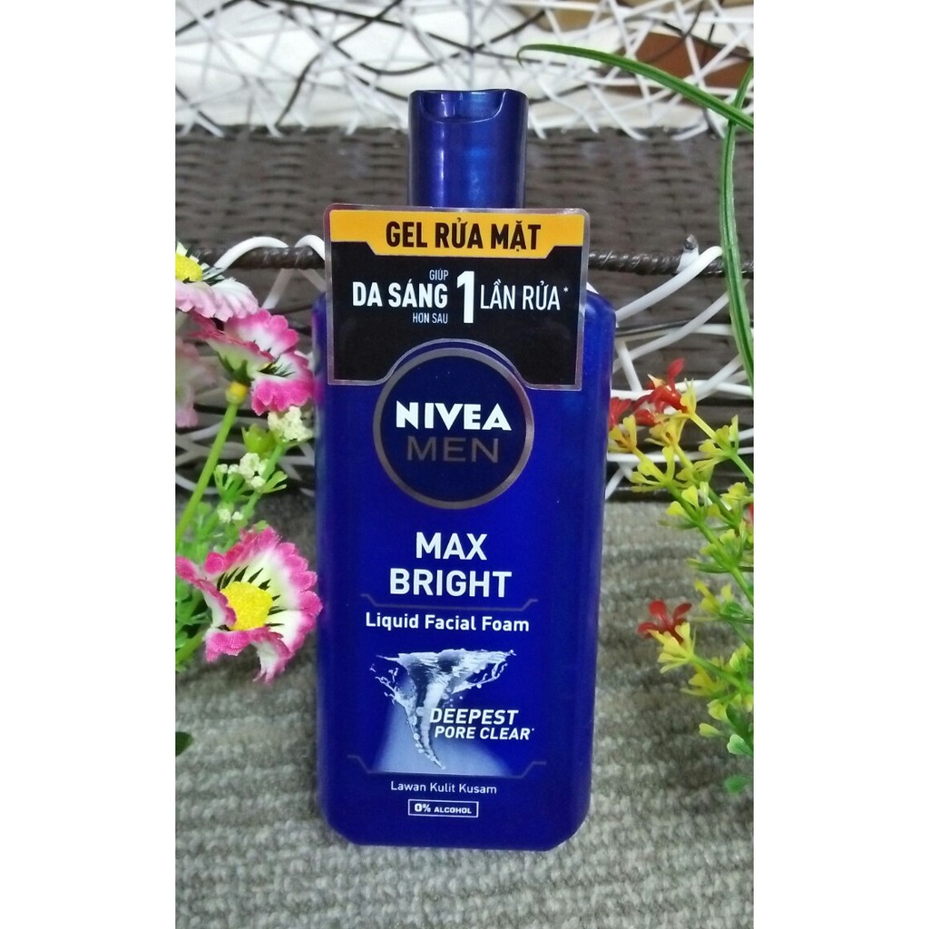 GEL RỬA MẶT NIVEA MEN BRIGHT MAX 150ml